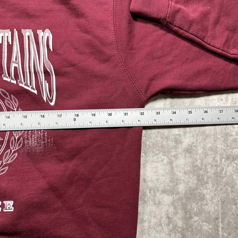 Prairie Mountain Sweatshirt Unisex Medium Maroon Smoky Mountains Tennessee - Picture 5 of 8